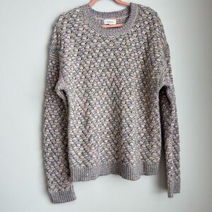 BÖHME Woman’s Multicolor Cable Knit Sweater 10% Wool Size XL